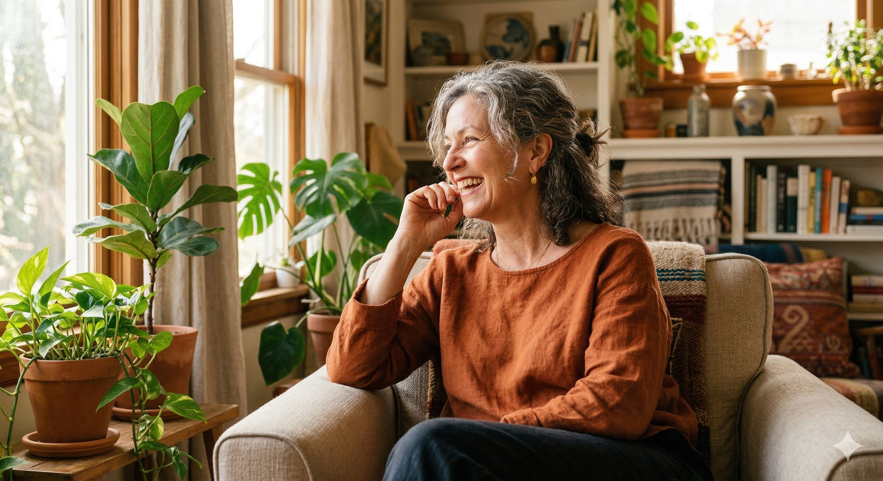 A confident woman embracing her second spring